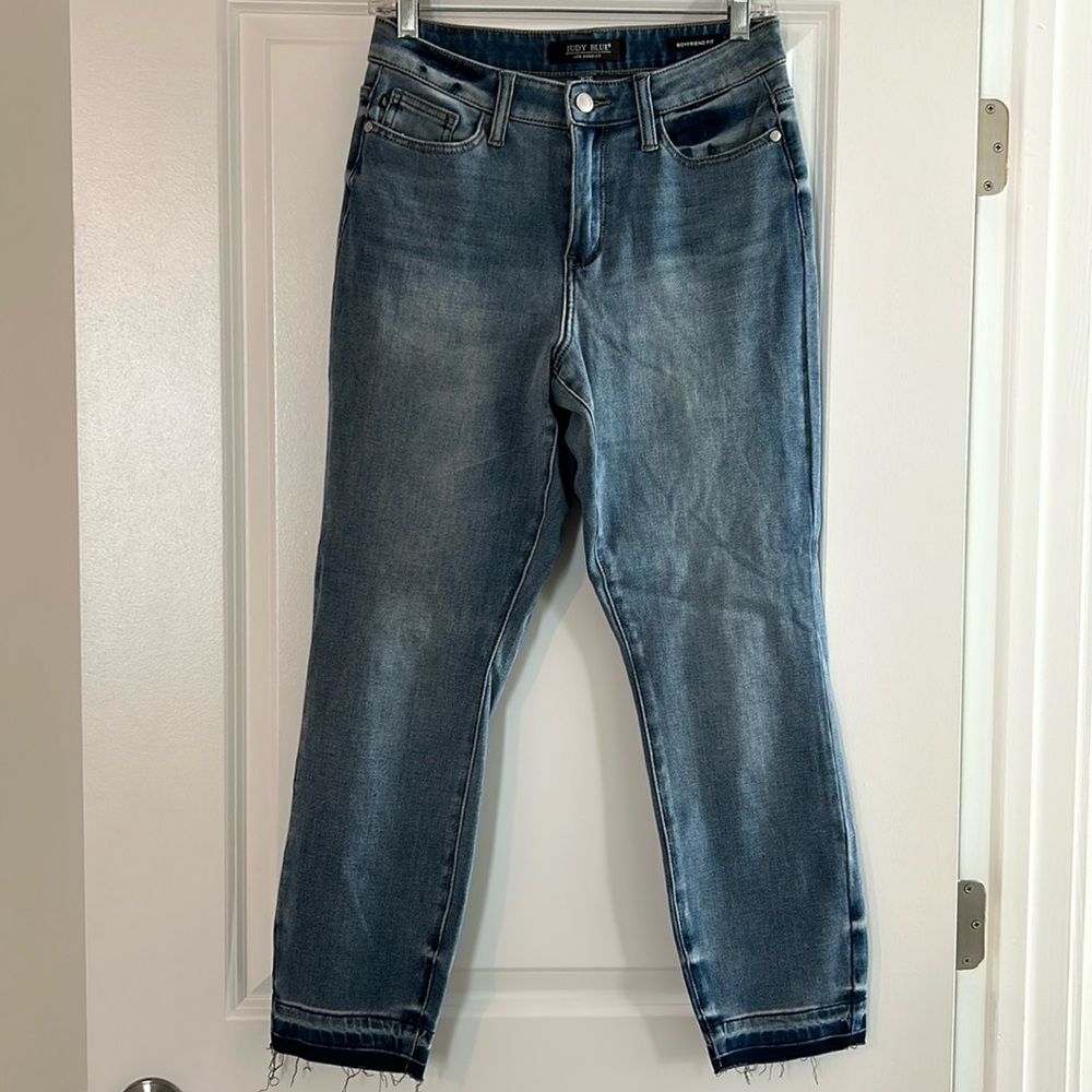 Judy Blue boyfriend fit jeans with dyed bottom